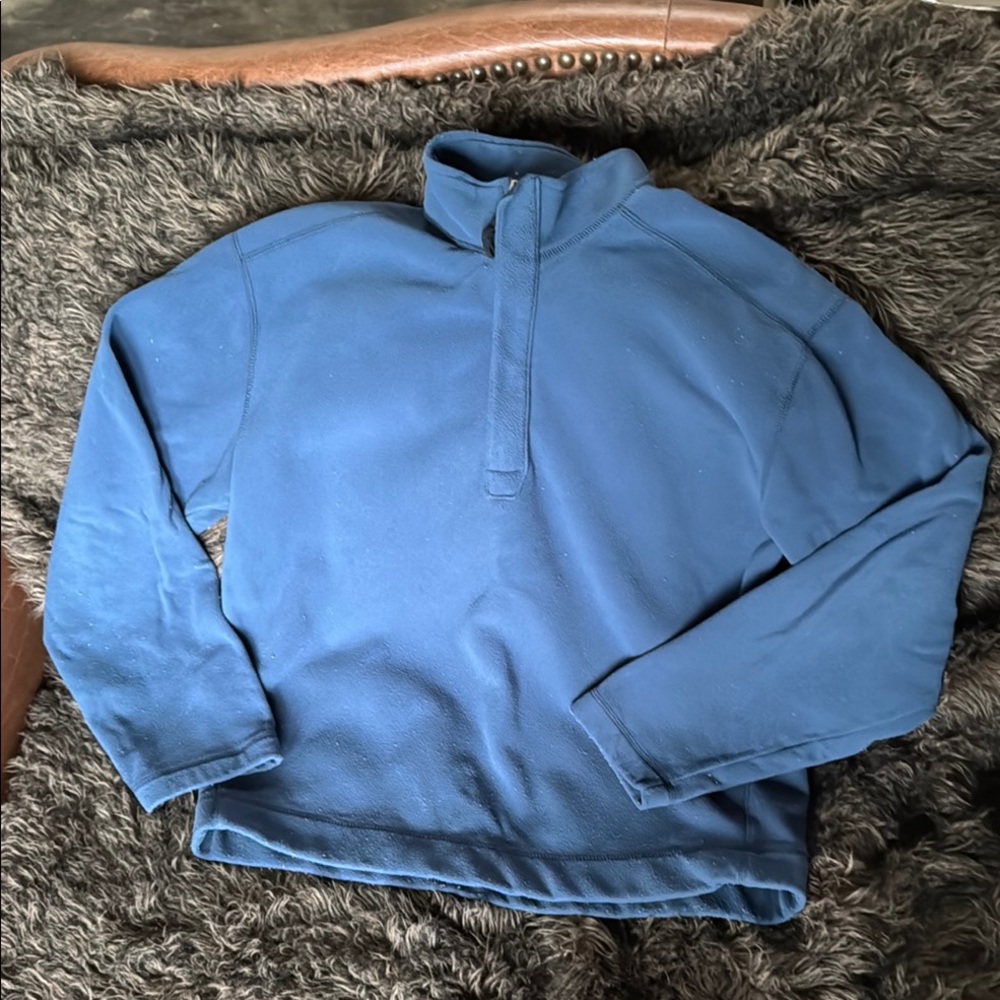 Gap Blue Quarter-Zip Fleece Pullover Mens Large
